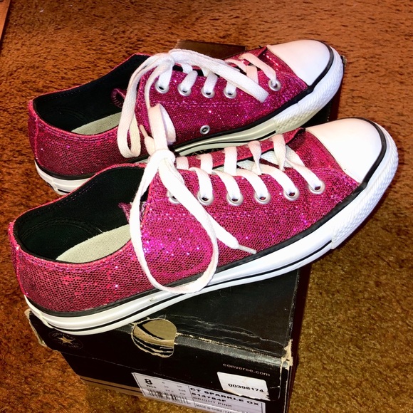 hot pink glitter sneakers